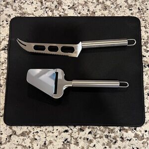 Professional Stainless Steel 2-Piece Cheese Knife and Slicer Set